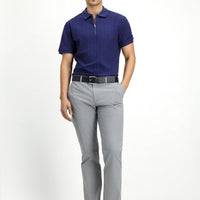 Orta Gri Relaxed Fit Rahat Kesim Likralı Kanvas / Chino Pantolon