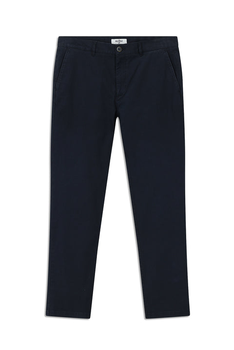 Koyu Lacivert Relaxed Fit Rahat Kesim Likralı Kanvas / Chino Pantolon