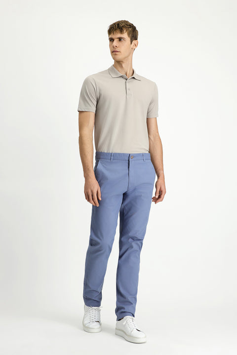 Havacı Mavi Relaxed Fit Rahat Kesim Likralı Kanvas / Chino Pantolon