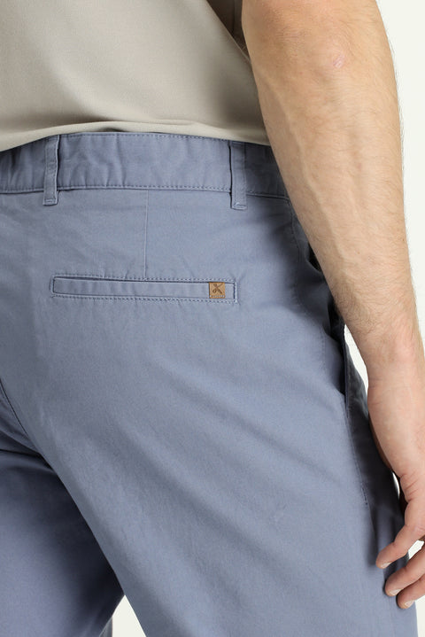 Havacı Mavi 4 Drop Relaxed Fit Rahat Kesim Likralı Kanvas / Chino Pantolon