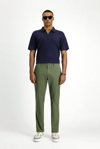  Orman Yeşili Regular Fit Likralı Kanvas / Chino Pantolon