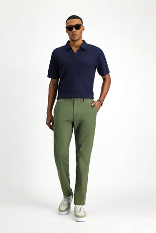  Orman Yeşili 6 Drop Regular Fit Standart Kesim Likralı Kanvas / Chino Pantolon