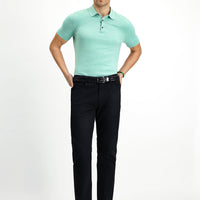 Siyah Regular Fit Standart Kesim Likralı Kanvas / Chino Pantolon