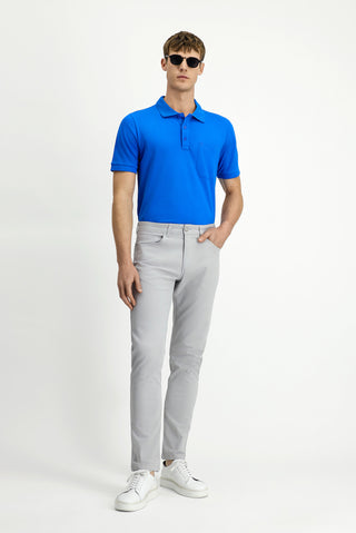  Aç?k Gri 6 Drop Regular Fit Standart Kesim Likral? Kanvas / Chino Pantolon-Ki??l?