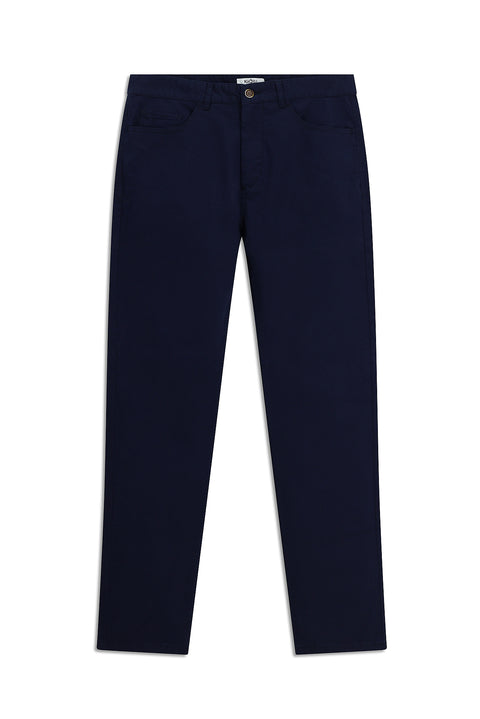 Açık Lacivert 6 Drop Regular Fit Standart Kesim Likralı Kanvas / Chino Pantolon