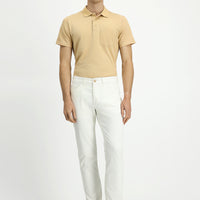 Ekru Regular Fit Likralı Kanvas / Chino Pantolon