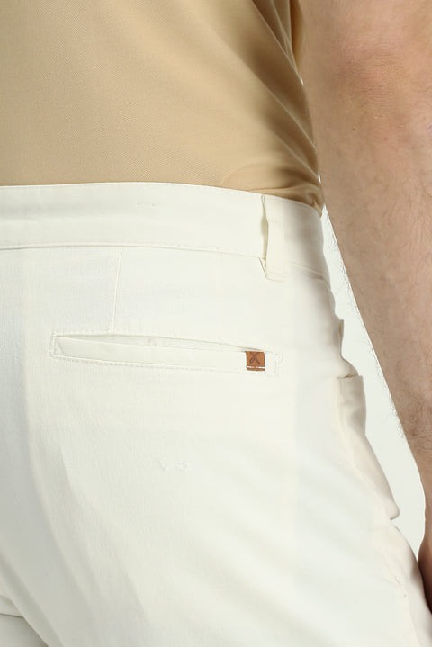 Ekru 6 Drop Regular Fit Standart Kesim Likralı Kanvas / Chino Pantolon