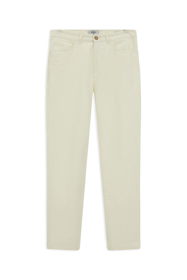 Ekru Regular Fit Likralı Kanvas / Chino Pantolon