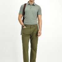 Asker Haki 6 Drop Regular Fit Standart Kesim Likralı Kanvas / Chino Pantolon