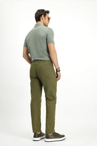  Asker Haki 6 Drop Regular Fit Standart Kesim Likralı Kanvas / Chino Pantolon