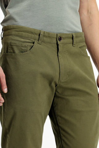  Asker Haki 6 Drop Regular Fit Standart Kesim Likralı Kanvas / Chino Pantolon