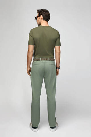  Çağla Yeşili 6 Drop Regular Fit Standart Kesim Likralı Kanvas / Chino Pantolon
