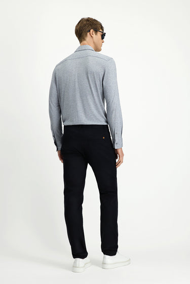 Siyah 4 Drop Relaxed Fit Rahat Kesim Likralı Kanvas / Chino Pantolon