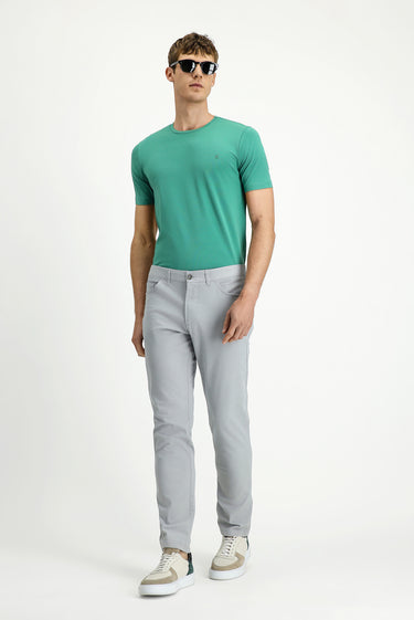 Açık Gri Relaxed Fit Rahat Kesim Likralı Kanvas / Chino Pantolon