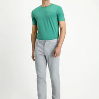 Açık Gri Slim Fit Dar Kesim Likralı Yandan Cepli Kanvas / Chino Pantolon