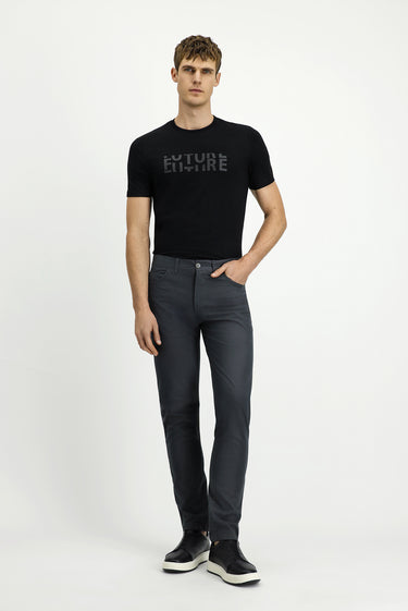  Orta Füme Slim Fit Dar Kesim Likralı Kanvas / Chino Pantolon