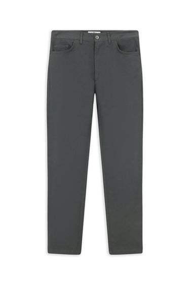 Orta Füme Relaxed Fit Rahat Kesim Likralı Kanvas / Chino Pantolon