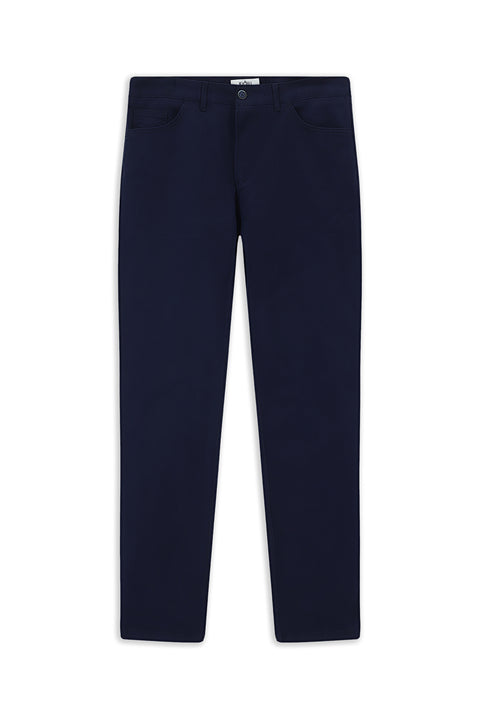 Açık Lacivert Relaxed Fit Rahat Kesim Likralı Yandan Cepli Kanvas / Chino Pantolon