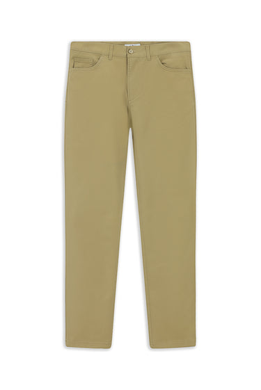 Orta Bej Relaxed Fit Rahat Kesim Likralı Kanvas / Chino Pantolon