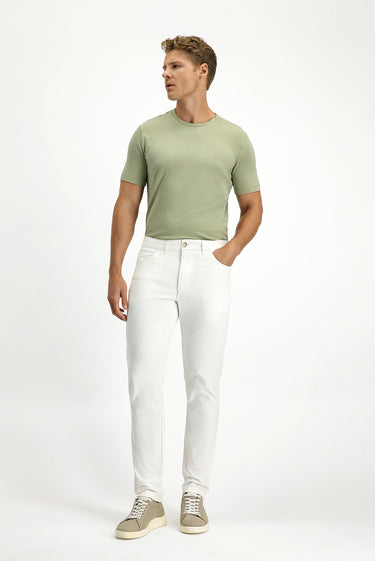  Ekru Slim Fit Dar Kesim Likralı Kanvas / Chino Pantolon