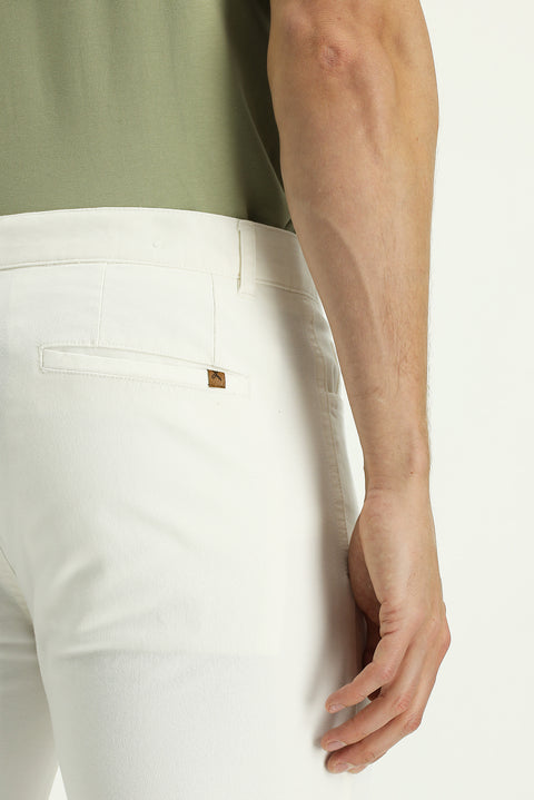 Ekru Relaxed Fit Rahat Kesim Likralı Yandan Cepli Kanvas / Chino Pantolon