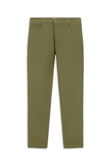 Asker Haki Relaxed Fit Rahat Kesim Likralı Kanvas / Chino Pantolon