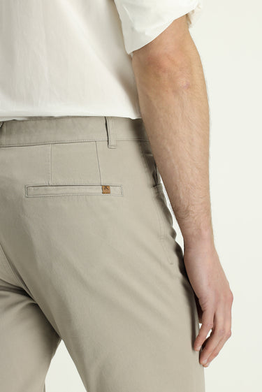 Açık Vizon Slim Fit Dar Kesim Likralı Kanvas / Chino Pantolon