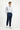  Koyu Lacivert Slim Fit Dar Kesim Desenli Beli Lastikli İpli Likralı Pantolon