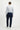  Koyu Lacivert Slim Fit Dar Kesim Desenli Beli Lastikli İpli Likralı Pantolon