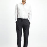 Mid Coffee Slim Fit Patterned Elasticated Waist Drawstring Stretchy Jogger Pants