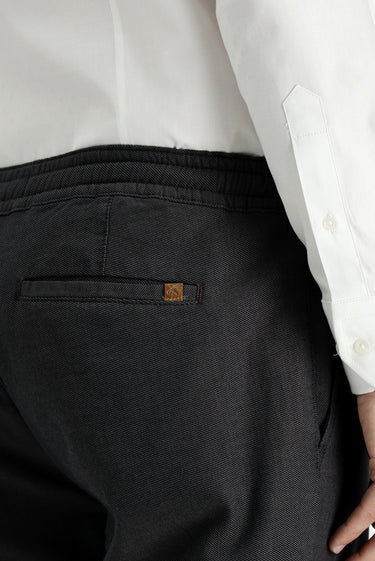 Orta Kahve Slim Fit Dar Kesim Desenli Beli Lastikli İpli Likralı Pantolon