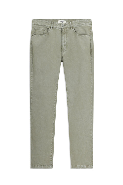 Asker Haki Regular Fit Standart Kesim Likralı Kanvas / Chino Pantolon