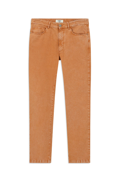 Kiremit Regular Fit Standart Kesim Likralı Kanvas / Chino Pantolon