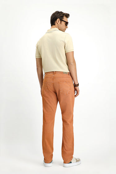 Kiremit Regular Fit Likralı Kanvas / Chino Pantolon