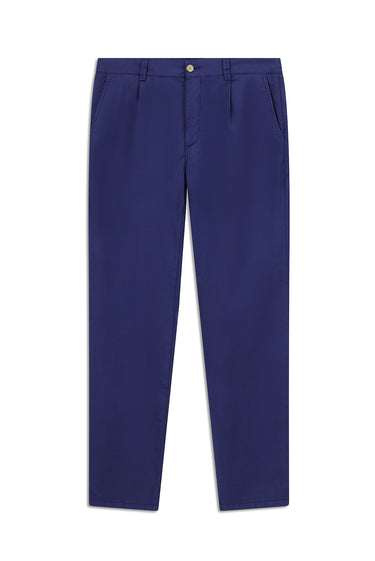 Orta Lacivert Regular Fit Likralı Kanvas / Chino Pantolon