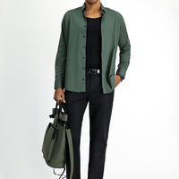 Siyah 6 Drop Regular Fit Standart Kesim Likralı Kanvas / Chino Pantolon