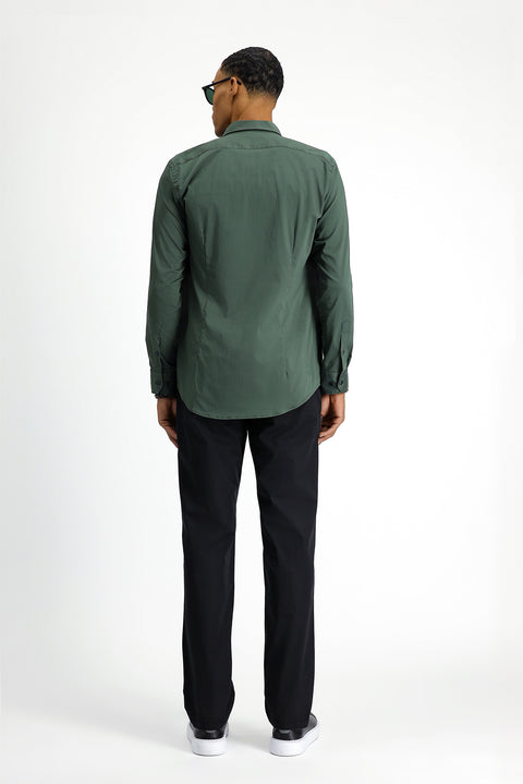 Siyah 6 Drop Regular Fit Standart Kesim Likralı Kanvas / Chino Pantolon