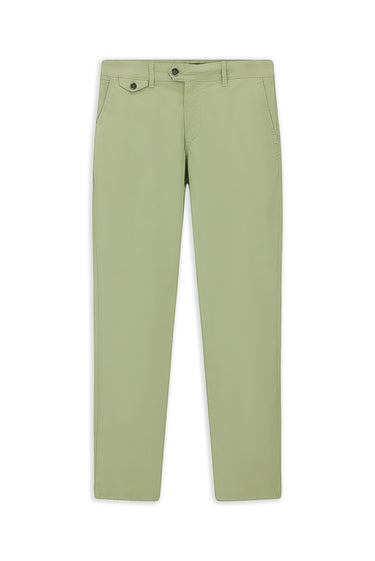 Orta Haki Regular Fit Likralı Kanvas / Chino Pantolon
