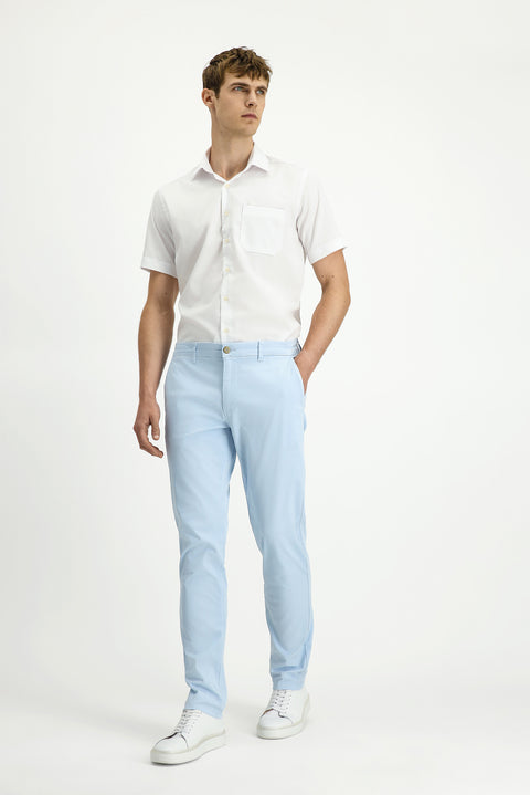 Gök Mavisi 6 Drop Regular Fit Standart Kesim Likralı Kanvas / Chino Pantolon