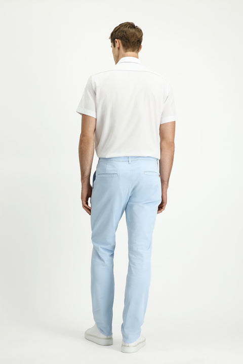 Gök Mavisi 6 Drop Regular Fit Standart Kesim Likralı Kanvas / Chino Pantolon