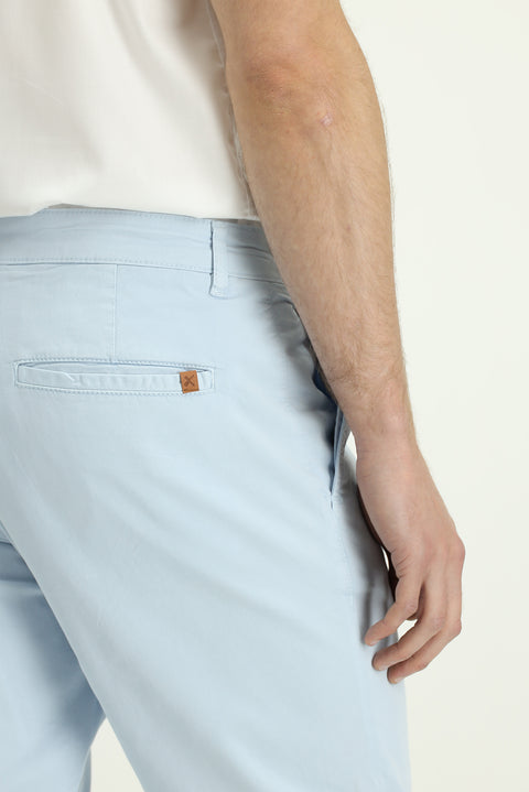 Gök Mavisi 6 Drop Regular Fit Standart Kesim Likralı Kanvas / Chino Pantolon