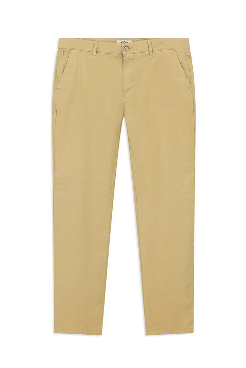 Açık Bej Regular Fit Standart Kesim Likralı Kanvas / Chino Pantolon