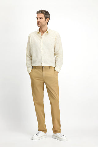  Açık Bej Regular Fit Likralı Kanvas / Chino Pantolon