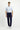 Orta Lacivert Slim Fit Dar Kesim Beli Lastikli Lyocell Kanvas / Chino Pantolon