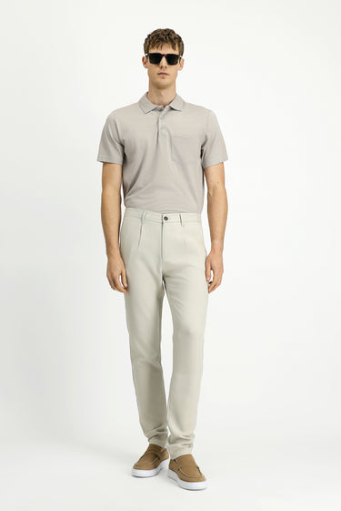 Safari Slim Fit Dar Kesim Beli Lastikli Lyocell Kanvas / Chino Pantolon