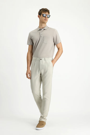 Safari Slim Fit Dar Kesim Beli Lastikli Lyocell Kanvas / Chino Pantolon