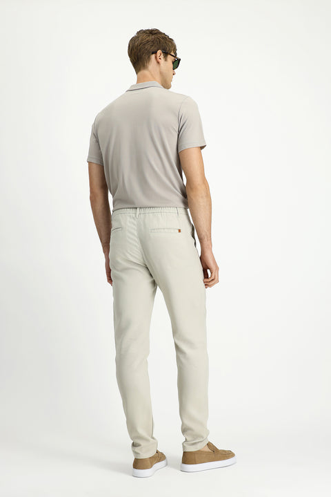 Safari 7 Drop Slim Fit Dar Kesim Beli Lastikli Lyocell Kanvas / Chino Pantolon