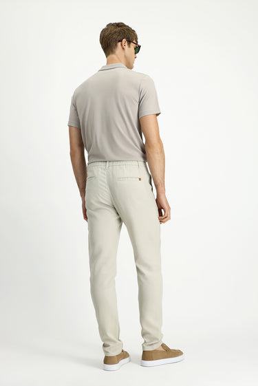 Safari Slim Fit Dar Kesim Beli Lastikli Lyocell Kanvas / Chino Pantolon