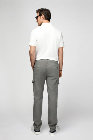  Asker Haki Regular Fit Likralı Beli Lastikli İpli Lyocell Karışımlı Kargo Pantolon