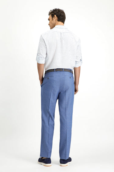  Mavi Regular Fit Keten Karışımlı Pileli Klasik Kumaş Pantolon
